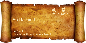 Veit Emil névjegykártya